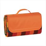 Orange Flap with Multi-Color Plaid Blanket